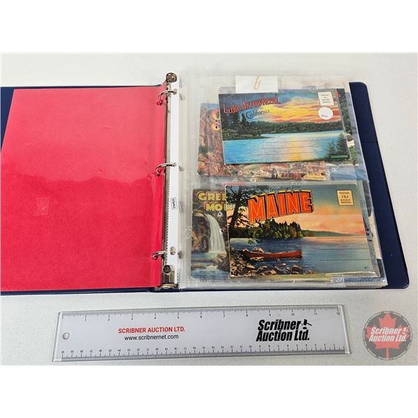 Vintage Postcards (In Binder) : Incl. - USA States - Canada - RCMP ETC!