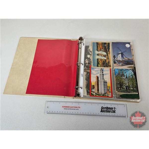 Vintage Postcards (In Binder) : Incl. - Europe - USA States - Canada - RCMP ETC!