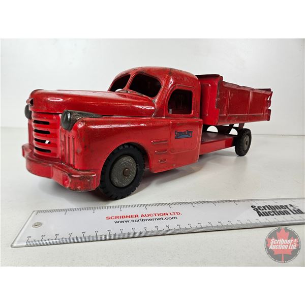 Pressed Steel Toy Dump Truck : Structo (6-1/4"H x 7"W x 20"L)