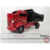 Image 1 : Pressed Steel Toy Dump Truck : Lincoln (Re-Painted) (6-1/4"H x 5-1/2"W x 15"L)
