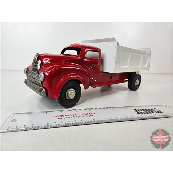 Pressed Steel Toy Dump Truck : Lincoln (Re-Painted) (6"H x 5-1/2"W x 16"L)