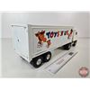 Image 7 : Pressed Steel Toy Semi Truck & Trailer : Toys R Us (ERTL) (7-1/4"H x 5-1/4"W x 22"L)
