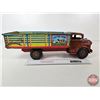 Image 6 : Pressed Steel Toy Stake Truck : Marx (5-1/2"H x 6-1/4"W x 18"L)