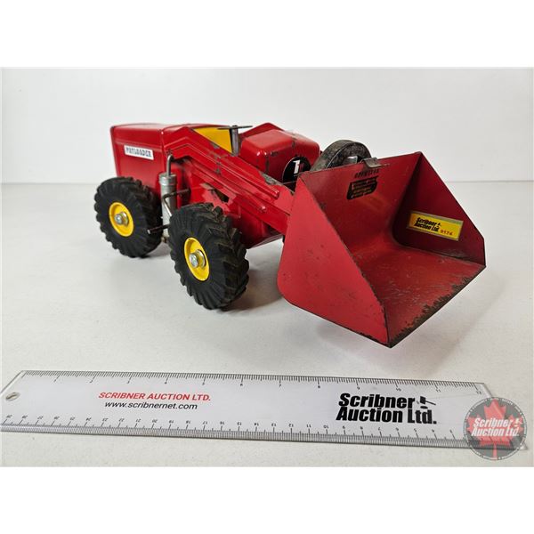 Pressed Steel Toy Hough Payloader: Ny-lint (6"H x 7"W x 17"L)