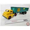 Image 15 : Pressed Steel Toy Truck & Dump Trailer : Structo (Truck is Re-Painted) (5-3/4"H x 5-1/2"W x 21"L)