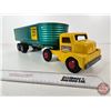 Image 4 : Pressed Steel Toy Truck & Dump Trailer : Structo (Truck is Re-Painted) (5-3/4"H x 5-1/2"W x 21"L)