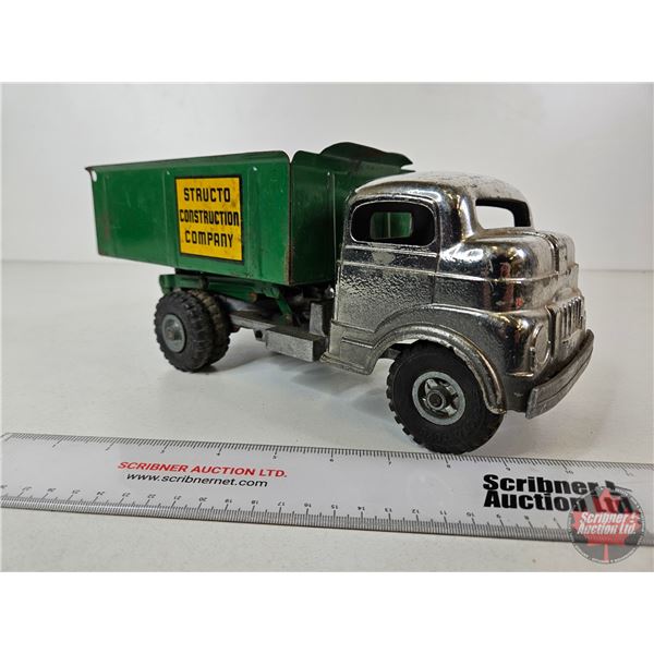 Die Cast/Pressed Steel Toy Dump Truck : Structo (5-1/2"H x 5-1/2"W x 13"L)