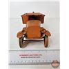 Image 3 : Pressed Steel Toy Dump Truck : Wyandotte Toys (NOTE : Wooden Rims) (4-1/2"H x 5"W x 12-1/2"L)