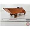 Image 6 : Pressed Steel Toy Dump Truck : Wyandotte Toys (NOTE : Wooden Rims) (4-1/2"H x 5"W x 12-1/2"L)