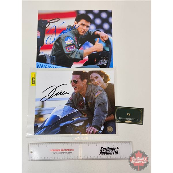 Autograph 8 x 10 Photos (2) : Tom Cruise - Top Gun (Certified : KB Authentics)