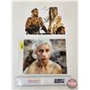 Image 1 : Autograph 8 x 10 Photos (2) : Game of Thrones - Jason Momoa & Emilia Clarke - Emilia Clarke (Certifi