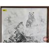 Image 3 : Glassed Frame Print : Mountain Man, Horses & Grizzley Bear by Bill O'Meill (Frame Measures : 34-1/2"