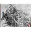 Image 4 : Glassed Frame Print : Mountain Man, Horses & Grizzley Bear by Bill O'Meill (Frame Measures : 34-1/2"