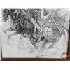 Image 5 : Glassed Frame Print : Mountain Man, Horses & Grizzley Bear by Bill O'Meill (Frame Measures : 34-1/2"