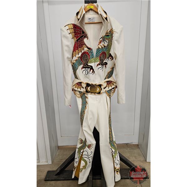 ELVIS : Quality Tribute Dragon Suit & Belt : Hand Embroidered by Gene Doucette for BK Productions