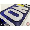 Image 11 : Light Up Sign : "On Air" (Cobalt Blue Glass) (4-1/2"H x 12-1/2"W x 3-1/4"D)