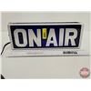 Image 5 : Light Up Sign : "On Air" (Cobalt Blue Glass) (4-1/2"H x 12-1/2"W x 3-1/4"D)