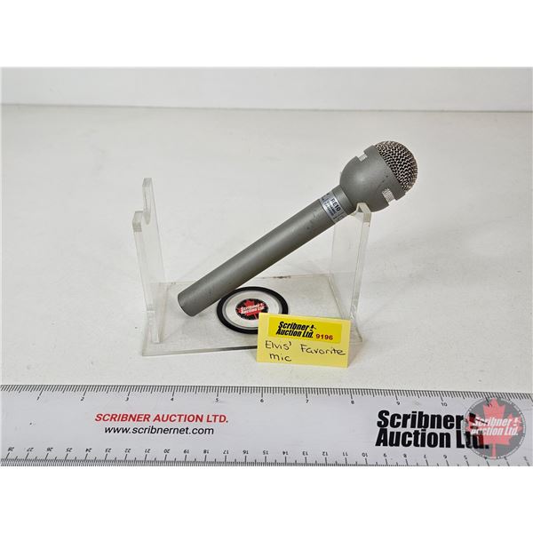 Electro-Voice Microphone : Model RE10 (Consignor Notes : Elvis' Favourite Model of Microphone)  (6-3