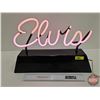 Image 1 : Neon Sign : "Elvis" (Hand Made in California) (11-1/2"H x 17"W x 5-1/4"D)