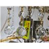 Image 10 : 1930s Chandelier : Nickel/Brass & Crystal  (22"H x 14"Dia)