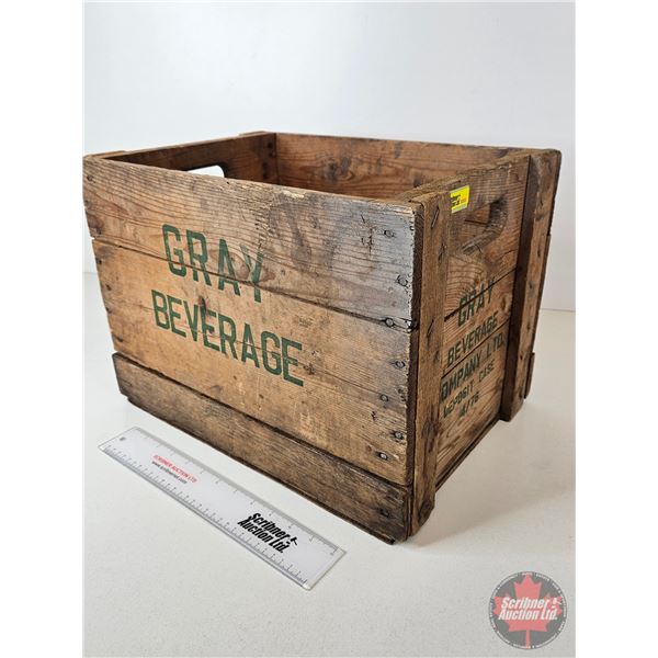 Gray Beverage Company Crate : c. 1976 (12"H x 17"W x 12"D)