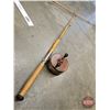 Image 2 : Peetz 8' Trolling Rods & 6" Mahogany/Brass Reels (2)