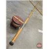 Image 5 : Peetz 8' Trolling Rods & 6" Mahogany/Brass Reels (2)