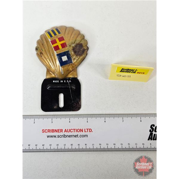 Shell License Plate Topper (5-1/4"H x 3-1/4"W)