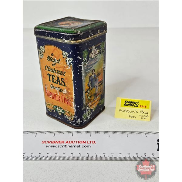 Hudsons Bay Co. "Number One" Tea Tin (5-1/2"H x 3"W x 3"D)