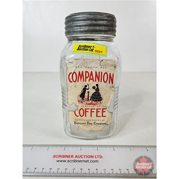 Hudsons Bay Co. Companion Coffee Glass Jar (Paper Label) (7-1/2"H)