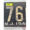 Image 3 : License Plate : New Jersey 1949 (6-1/2"H x 10-3/4"W)