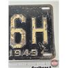 Image 4 : License Plate : New Jersey 1949 (6-1/2"H x 10-3/4"W)