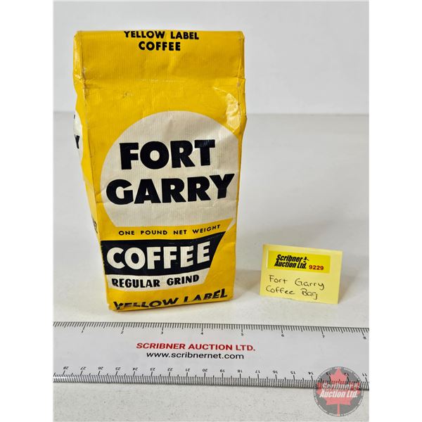 Hudsons Bay Co. Fort Garry Coffee Bag (NOTE : Bag Stuffed for Display) (7"H)