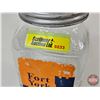 Image 11 : Hudsons Bay Co. Fort York Coffee Glass Jar (Paper Label) (7-1/2"H)