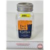 Image 1 : Hudsons Bay Co. Fort York Coffee Glass Jar (Paper Label) (7-1/2"H)