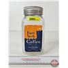 Image 2 : Hudsons Bay Co. Fort York Coffee Glass Jar (Paper Label) (7-1/2"H)
