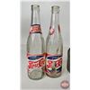 Image 3 : Pepsi:Cola Metal 6pk Carrier w/ 6 Bottles (Paper Labels) (Carrier Measures : 11"H x 8"W x 5-1/2"D)