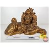 Image 1 : Original California Pottery Gold Lion 1970s by Kay Finch Freeman Mcfarlin  VERY FRAGILE  (Identical