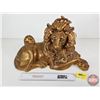 Image 2 : Original California Pottery Gold Lion 1970s by Kay Finch Freeman Mcfarlin  VERY FRAGILE  (Identical