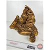 Image 9 : Original California Pottery Gold Lion 1970s by Kay Finch Freeman Mcfarlin  VERY FRAGILE  (Identical