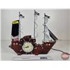 Image 4 : Antique Ship Clock 1940s United Clock Corp of Brookyln NY (Lighted) (Working) (15-3/4"H x 19"W x 3"D