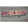 Image 1 : Light Up Recording Studio Sign (Working) (4-1/2"H x 23"W x 3"D)