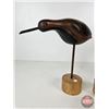 Image 2 : Bird Ornaments (3) : (Wood) : Hand Carved & Hand Painted  (Tallest: 12-1/2"H)