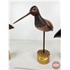 Image 3 : Bird Ornaments (3) : (Wood) : Hand Carved & Hand Painted  (Tallest: 12-1/2"H)