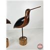 Image 4 : Bird Ornaments (3) : (Wood) : Hand Carved & Hand Painted  (Tallest: 12-1/2"H)