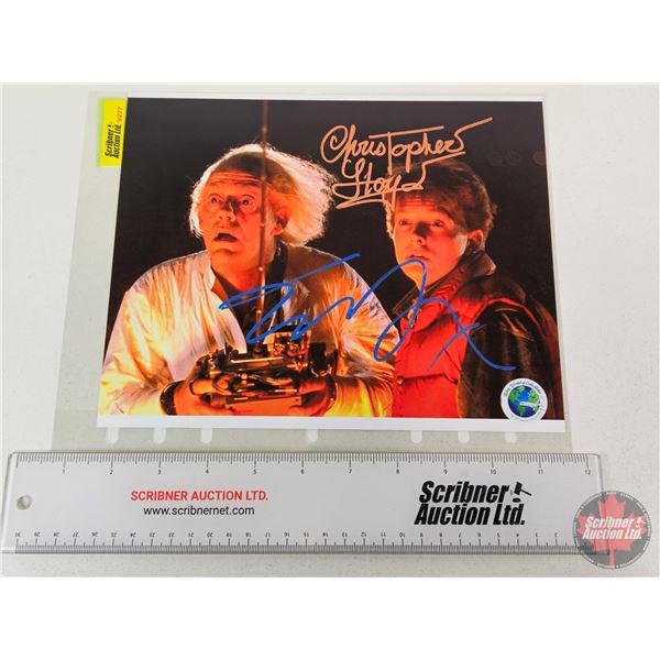Autographed 8x10 Photo : Back to the Future - Michael J. Fox - Christopher Lloyd (Certified : WWOC)