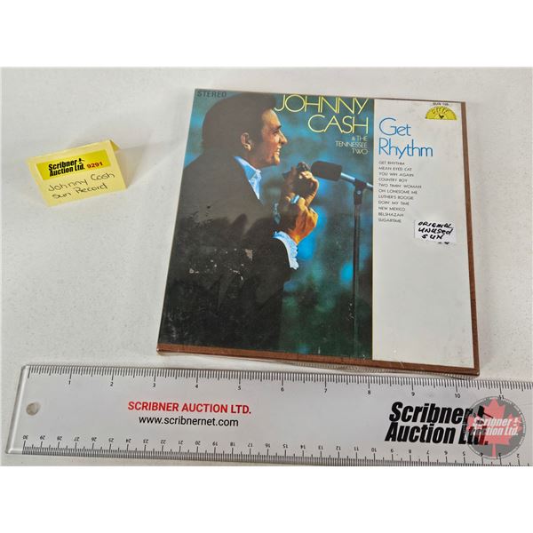Original Sealed Johnny Cash Reel to Reel Audio Tape (Sun) (7-1/4"H x 7-1/4W x 3/4"D)