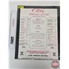 Image 1 : Elvis Las Vegas Hilton Menu (Picture of Elvis on Other Side) : c.1975 (Edges were Trimmed to Fit Fra