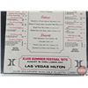 Image 3 : Elvis Las Vegas Hilton Menu (Picture of Elvis on Other Side) : c.1975 (Edges were Trimmed to Fit Fra