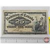 Image 2 : Dominion of Canada Twenty Five Cent 1900 "Shinplaster" : Boville (Consignor Tag: Cutting Error)